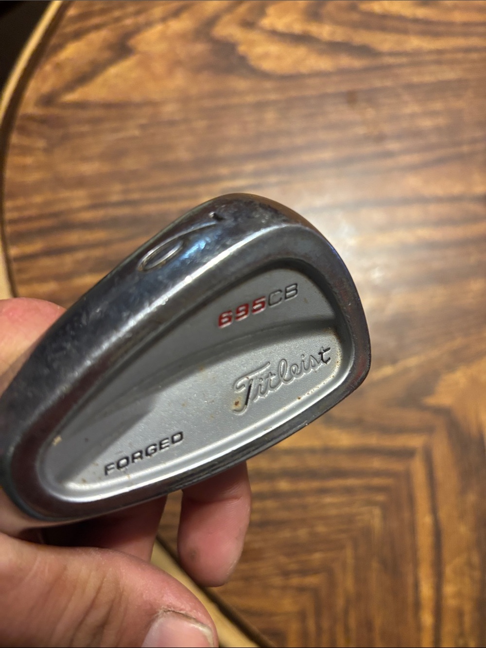Titleist 9 iron 695 lefty on a true temper s300 shaft with a golf pride grip